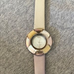 Vintage Eric Grossbardt Sterling Silver MOP Watch